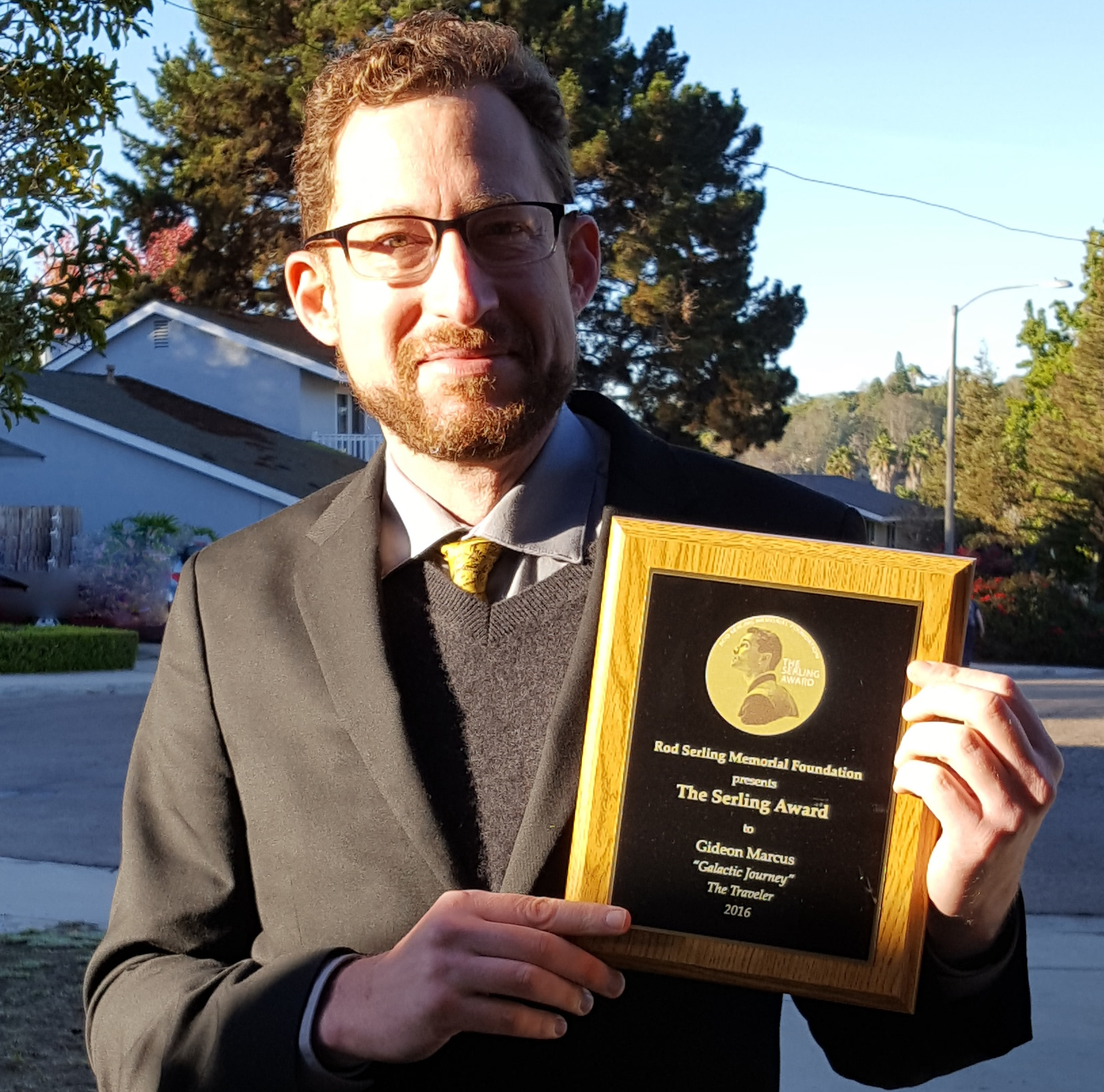 Gideon Marcus and his Serling Award, 2016
