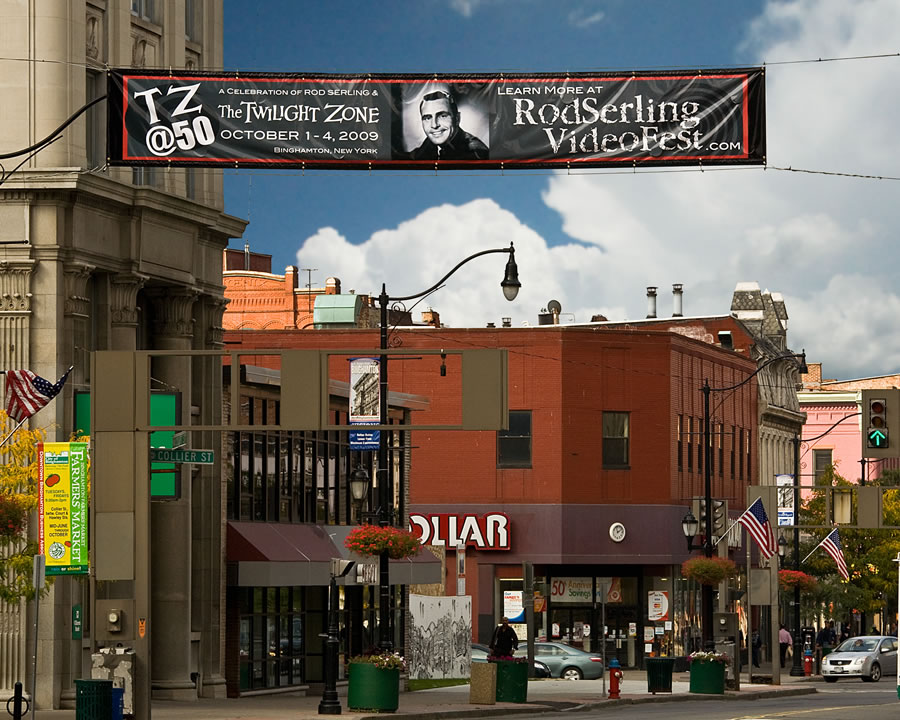 Twilight Zone 50th Anniversary banner - Binghamton
