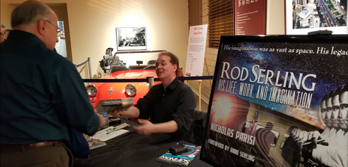 Nick Paraisi signs his Rod Serling book Feb.2019
